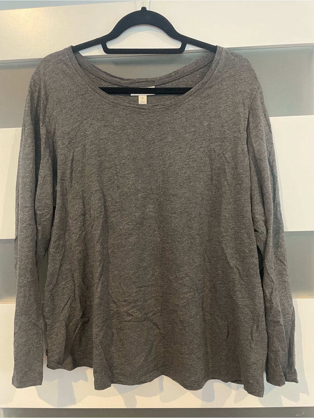 Style & Co. Gray Long Sleeve Women's Tee